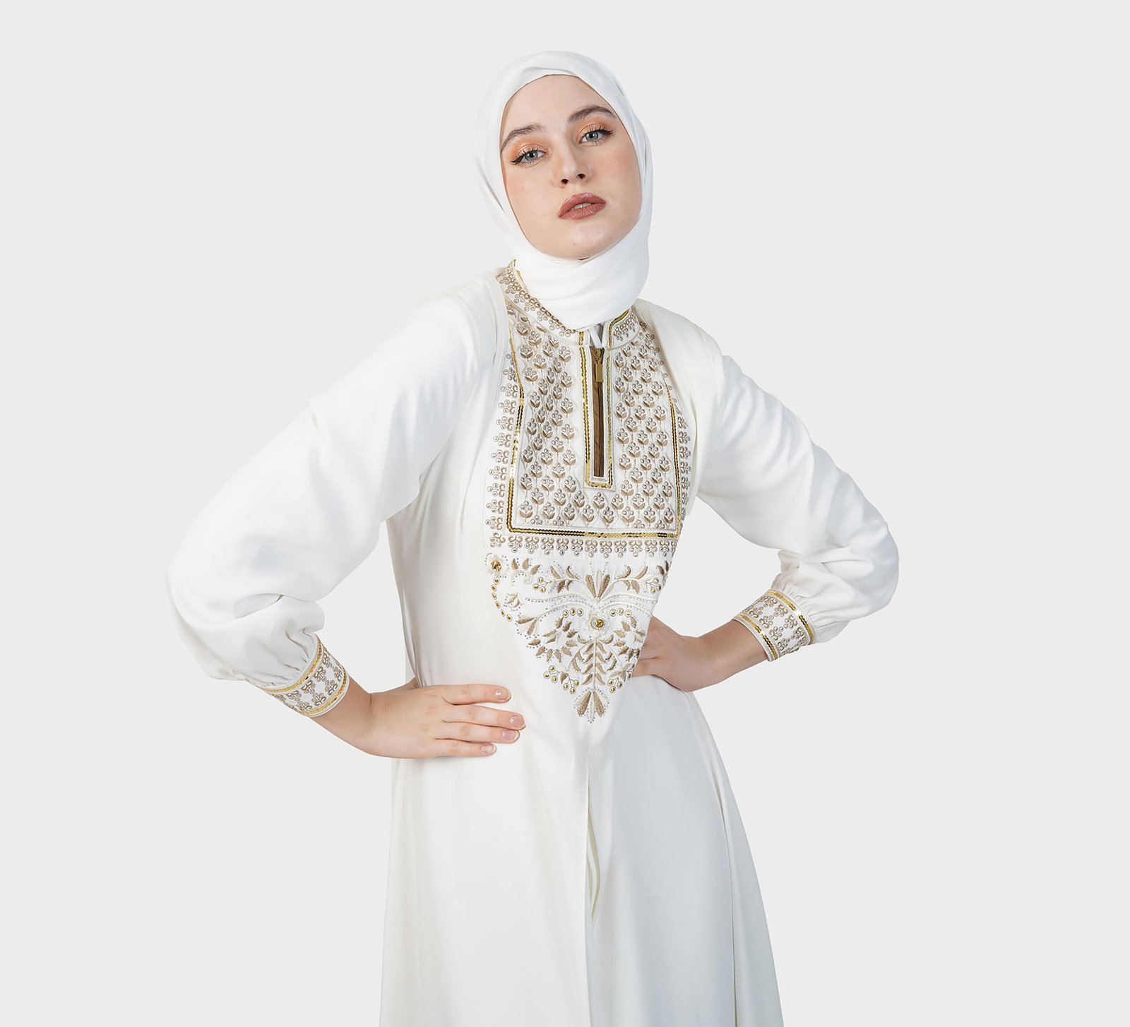 Hikmat-Abaya-A1234-White-3