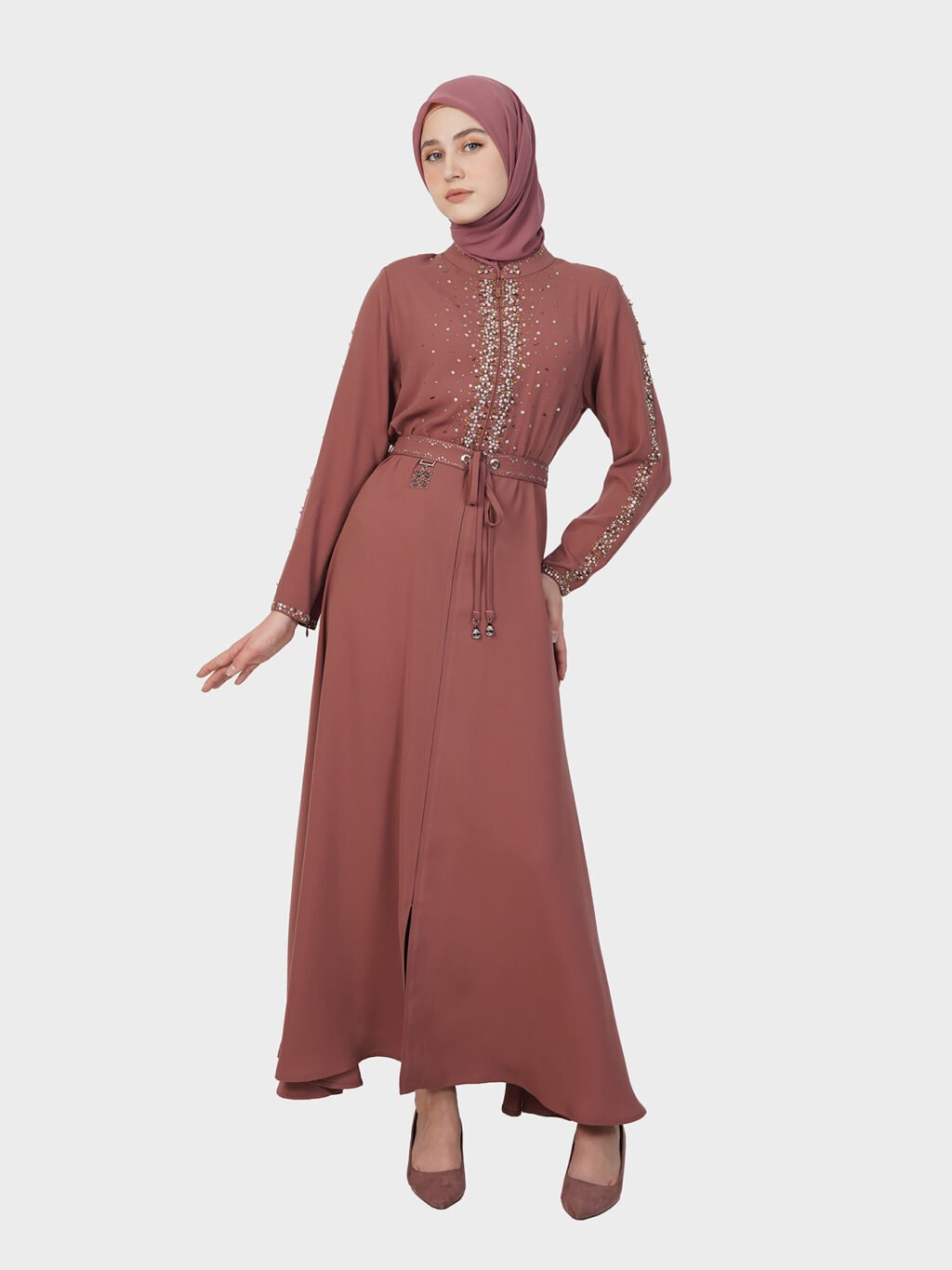 Hikmat-Abaya-A3015-Pink-1