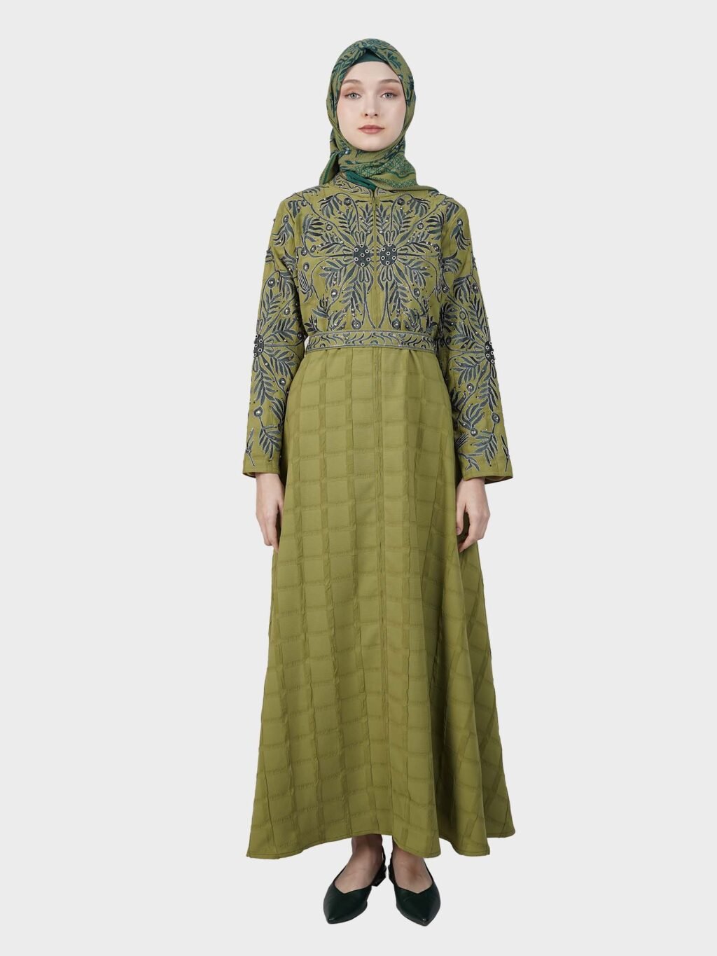 Hikmat-Abaya-A3622-Green-1