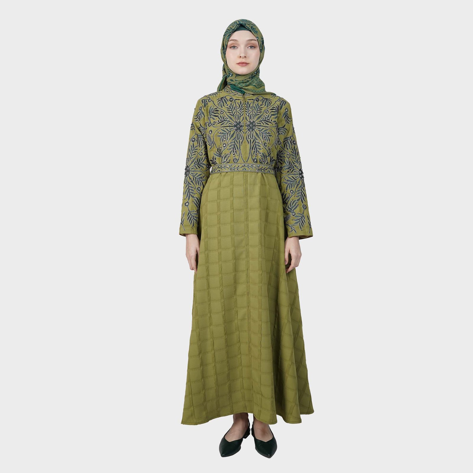 Hikmat-Abaya-A3622-Green-1