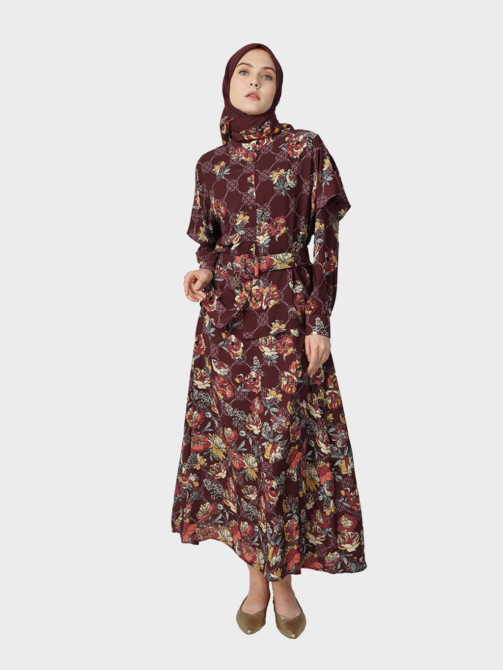 Hikmat-Dress-D3855-02-Maroon-1